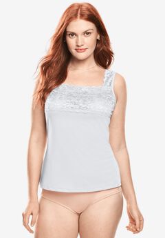 Silky Lace-Trimmed Camisole