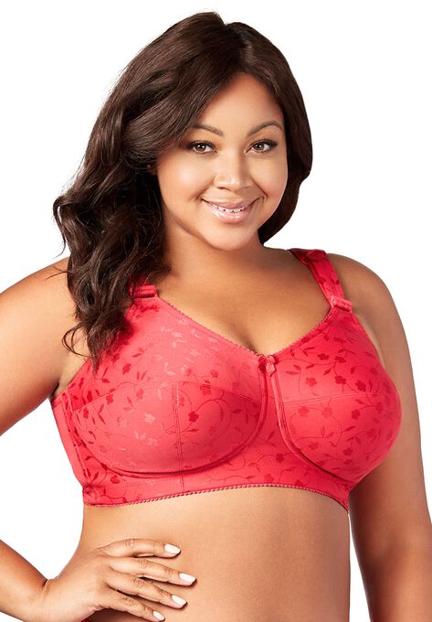 Jacquard Softcup Bra , RED, hi-res image number null