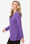 Long Sleeve Henley Sleepshirt, , alternate image number null