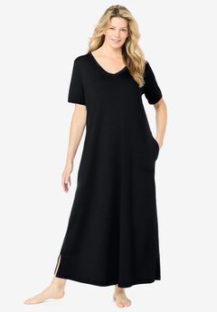 V-NECK SHORT SLEEVE MAXI LOUNGER