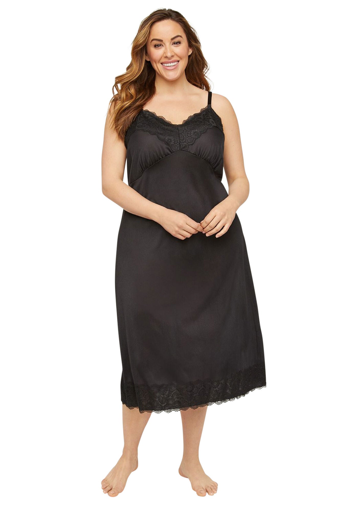 black full slip plus size
