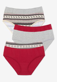 Full Coverage Stretch Cotton Color Block Brief 3-Pack