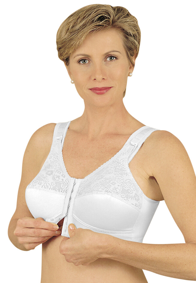 Women's Cotton Mastectomy Pocket Bra Plus Size Full Coverage Embroidered  Support Wire Free