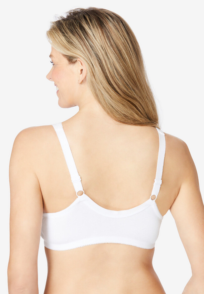 Cotton Front-Close Wireless Bra  Wireless bra, Plus size intimates, Cotton  bras