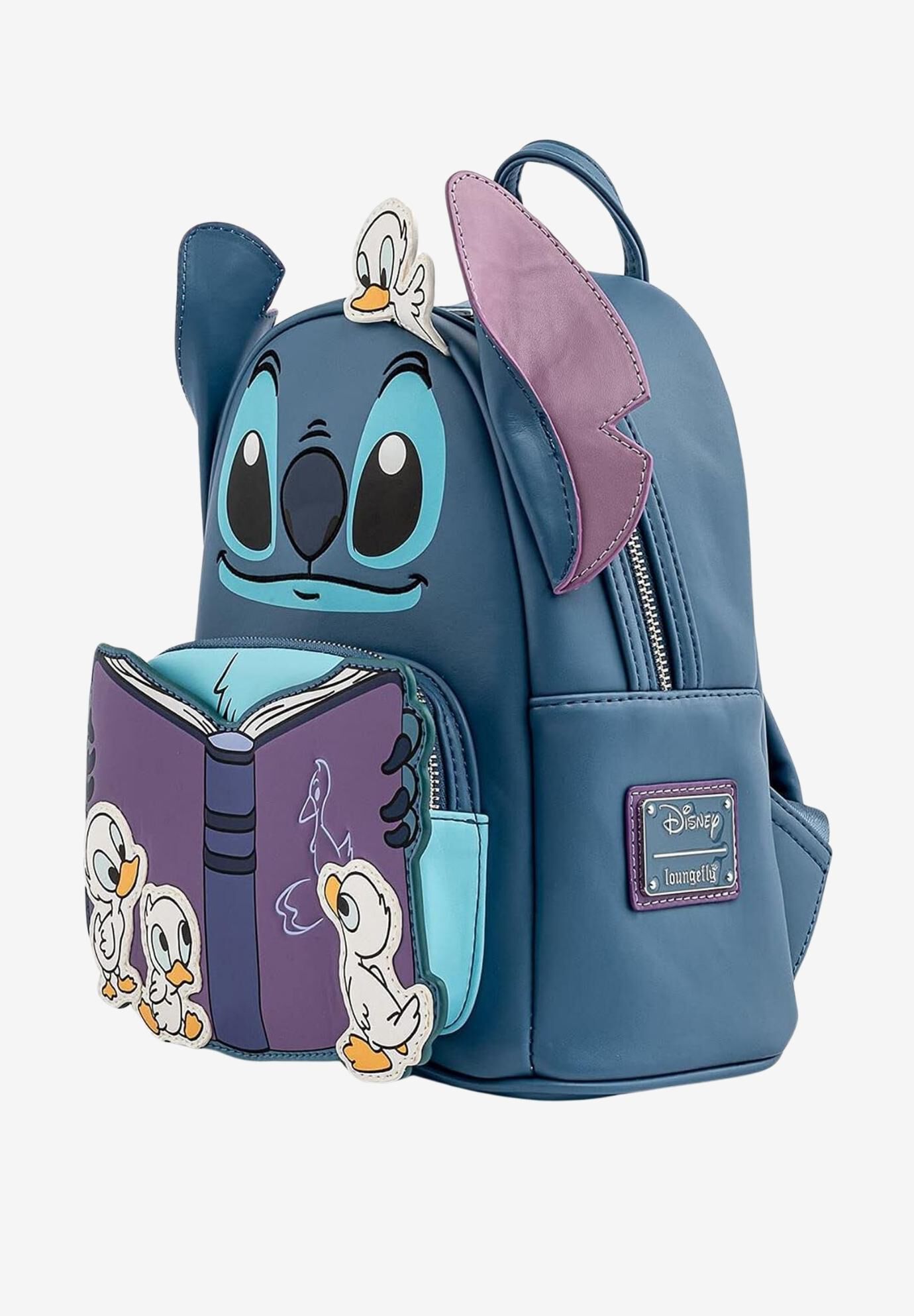 Loungefly x Disney Stitch Story Time Duckies Mini Backpack, BLUE, alternate image number 3