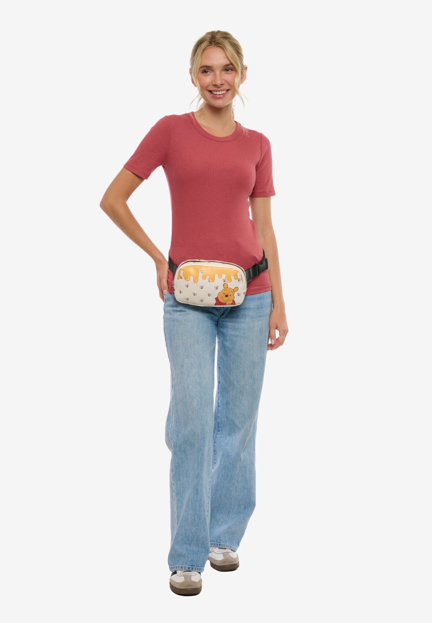 Disney Winnie the Pooh Belt Bag Crossbody Fanny Pack Waist Bag Women, WHITE, alternate image number 3