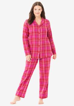 Beverly Rock Womens 100/% Cotton Flannel Plaid Lounge Pants/ Available in Plus Size