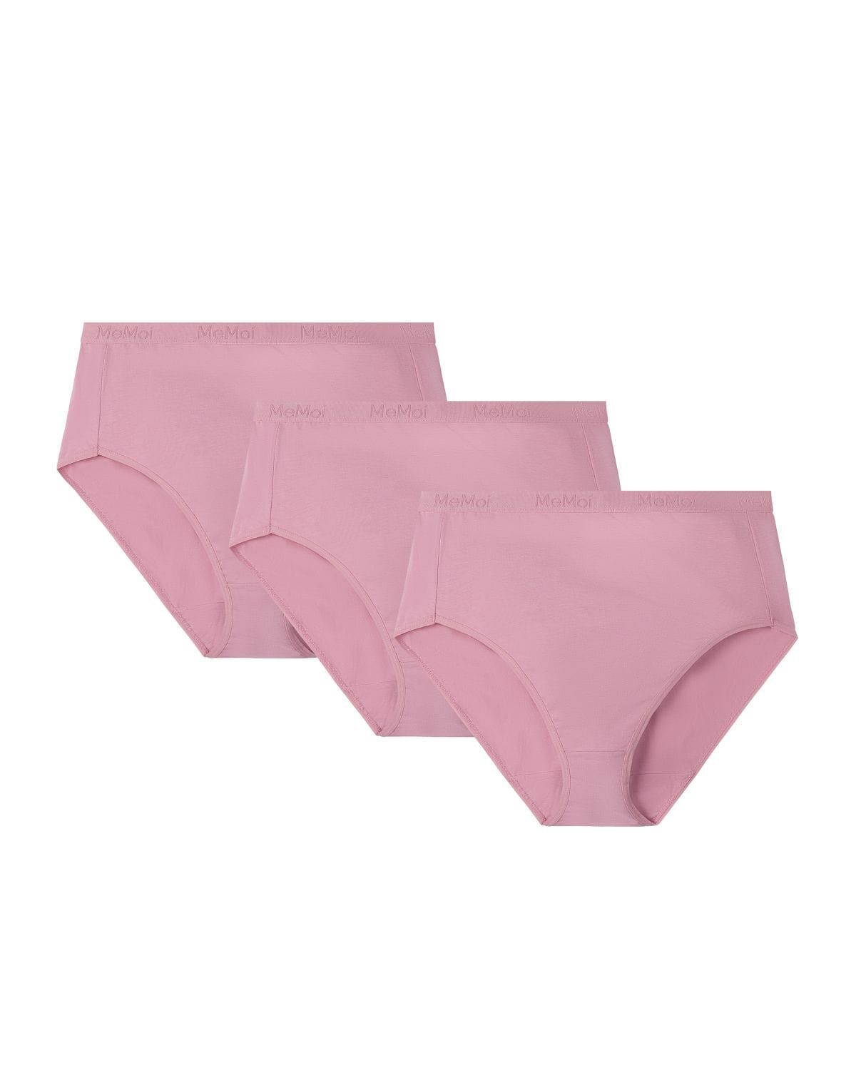 Ladies Combed Cotton Basic Brief Underwear 3-Pack, BLUSH, alternate image number 3