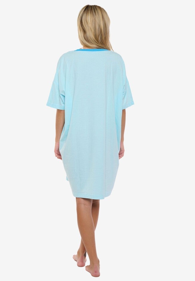 Women's Peanuts Lucy The Doctor Dorm Sleep Shirt One Size Blue, BLUE, on-hover image number null