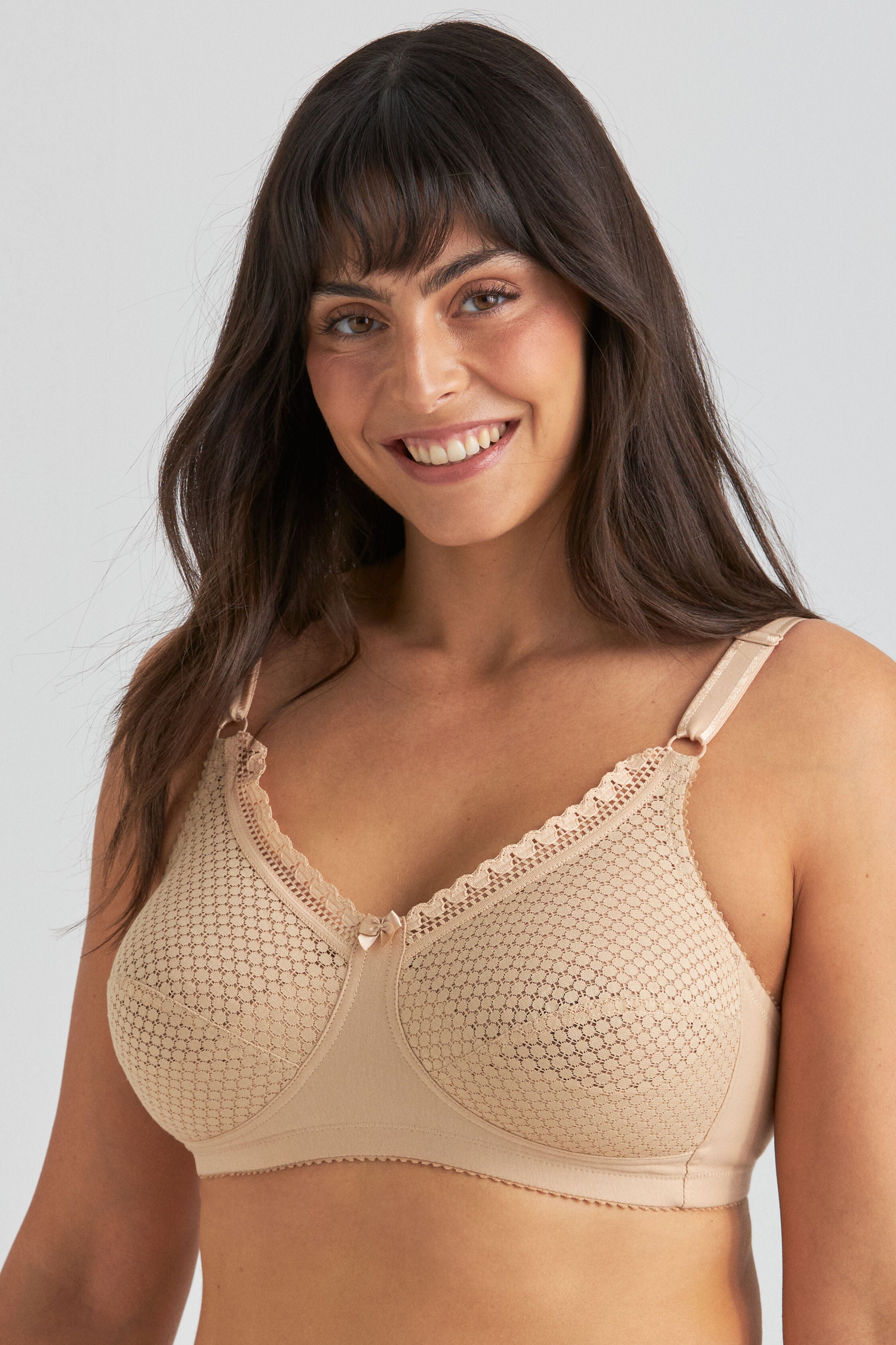 Cotton Dots bra, BEIGE, alternate image number 2