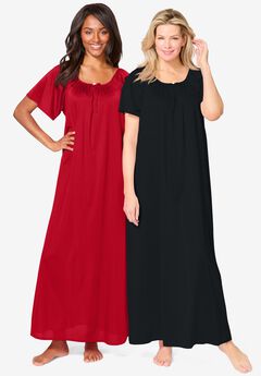 2-Pack Long Silky Gown