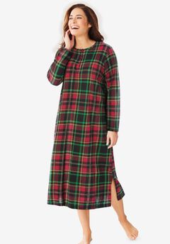 Long-Sleeve Henley Print Sleepshirt