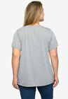 Retro Mickey Mouse V-Neck T-Shirt Gray, , alternate image number null