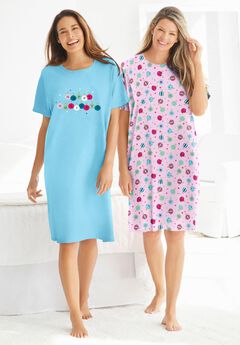 2-Pack Short-Sleeve Sleepshirt