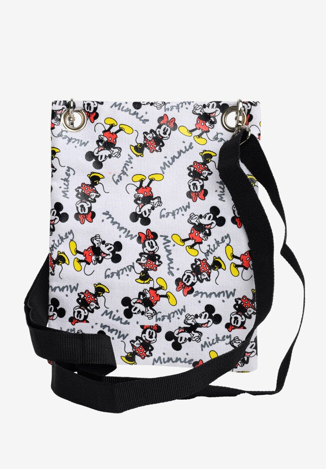 Mickey & Minnie Mouse Poses Passport Bag Travel Crossbody Purse White, , alternate image number 7