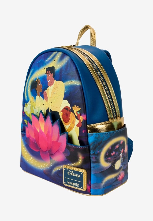 Loungefly x Disney Princess And The Frog Mini Backpack, BLACK, on-hover image number null