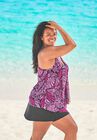 Longer Length Mesh Tankini Top, , alternate image number null
