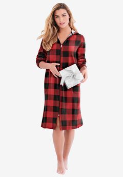 Plus Size Zip Up Robes