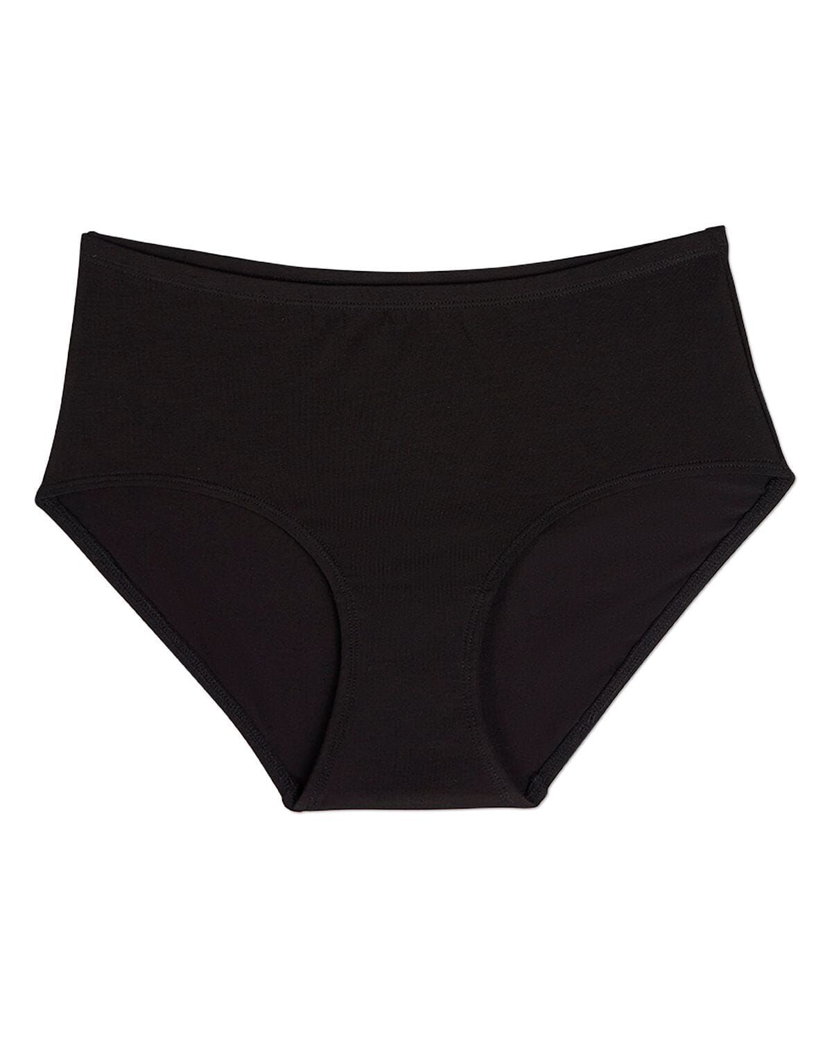 3 Pair Women's Luxe Modal Blend Brief Panties, BLACK, hi-res image number 0
