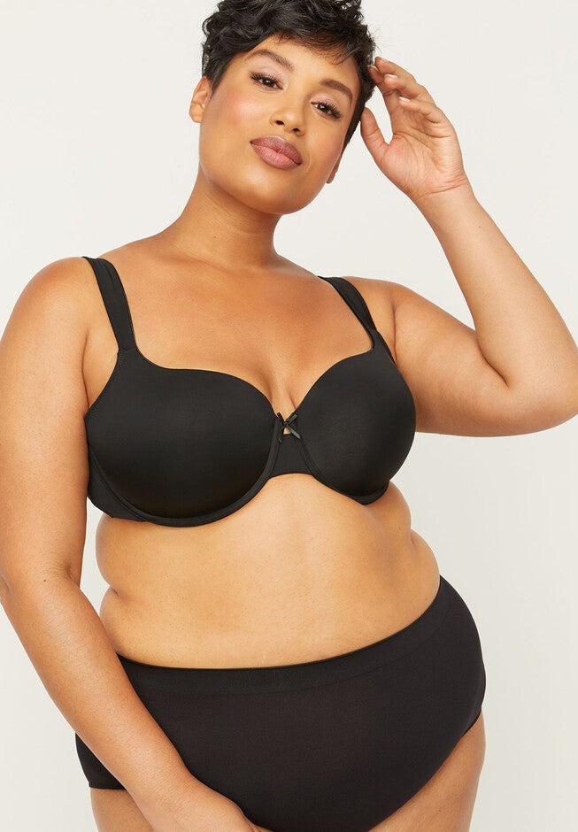 Memory Foam Balconette Bra, BLACK, hi-res image number null