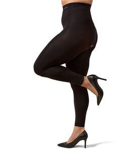 Plus Size Curvy Super Matte Control Top Footless Tights