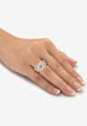 Gold Over Silver Bridal Ring Set Cubic Zirconia (2 1/5 Cttw Tdw), , alternate image number null