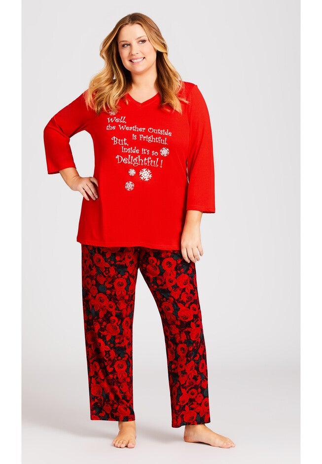 Slogan Sleep Top, RED, alternate image number null