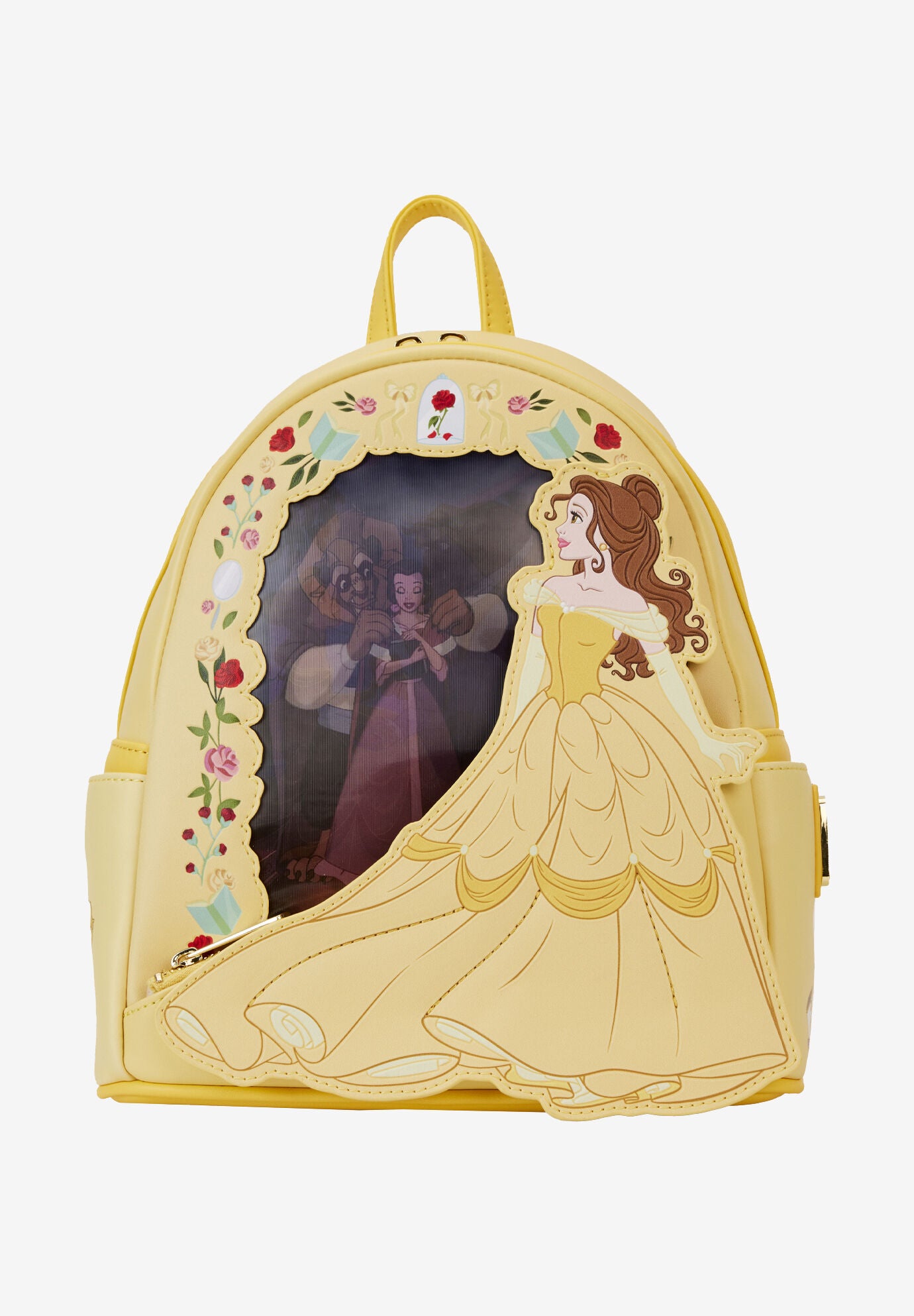 Loungefly X Disney Beauty And The Beast Belle Lenticular Backpack, YELLOW, hi-res image number 0