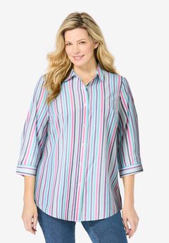 Plus Size 3/4 Sleeve Blouses