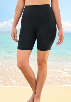 High-Waist No-Slip Swim Bike Short