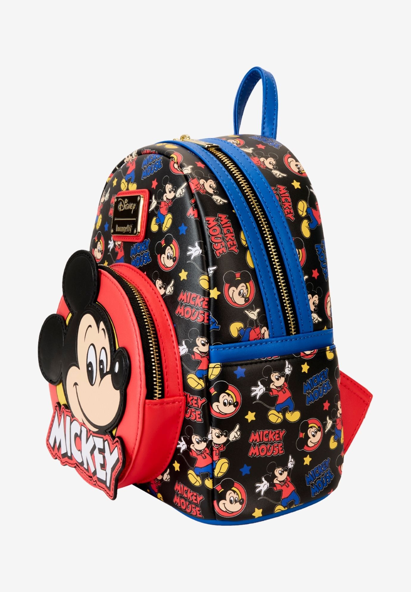 Loungefly x Disney Mickey And Friends Classic Mini Backpack, BLACK, alternate image number 4