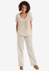 Straight Leg Linen Pant, , alternate image number null