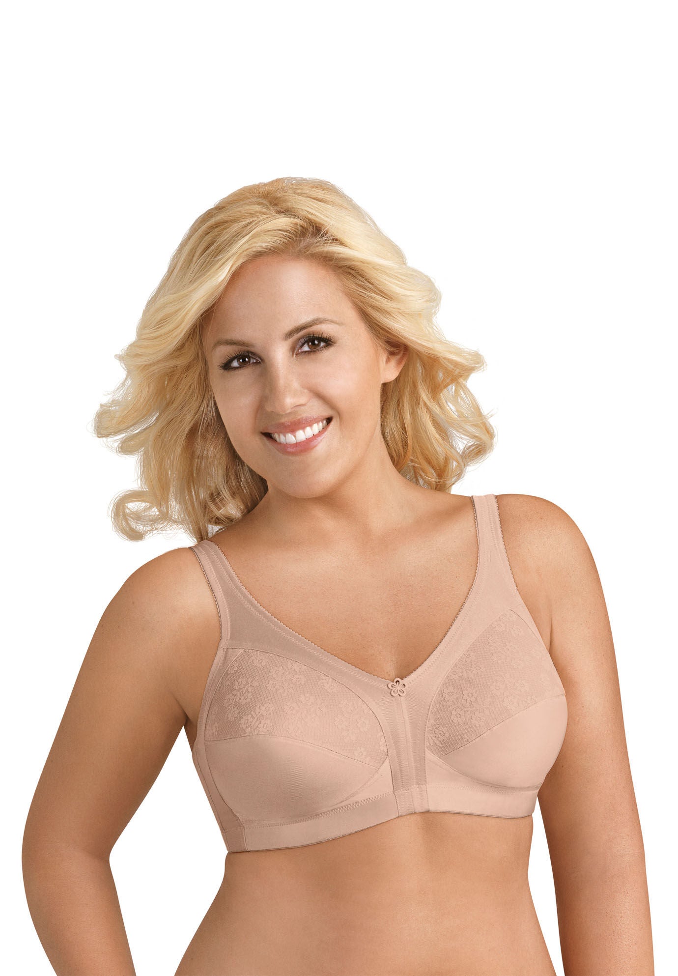 Fully® Side Shaping Lace Bra, ROSE BEIGE, hi-res image number 0
