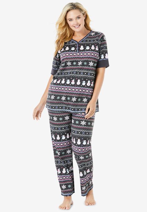Print pj set , HEATHER CHARCOAL GREY, hi-res image number null