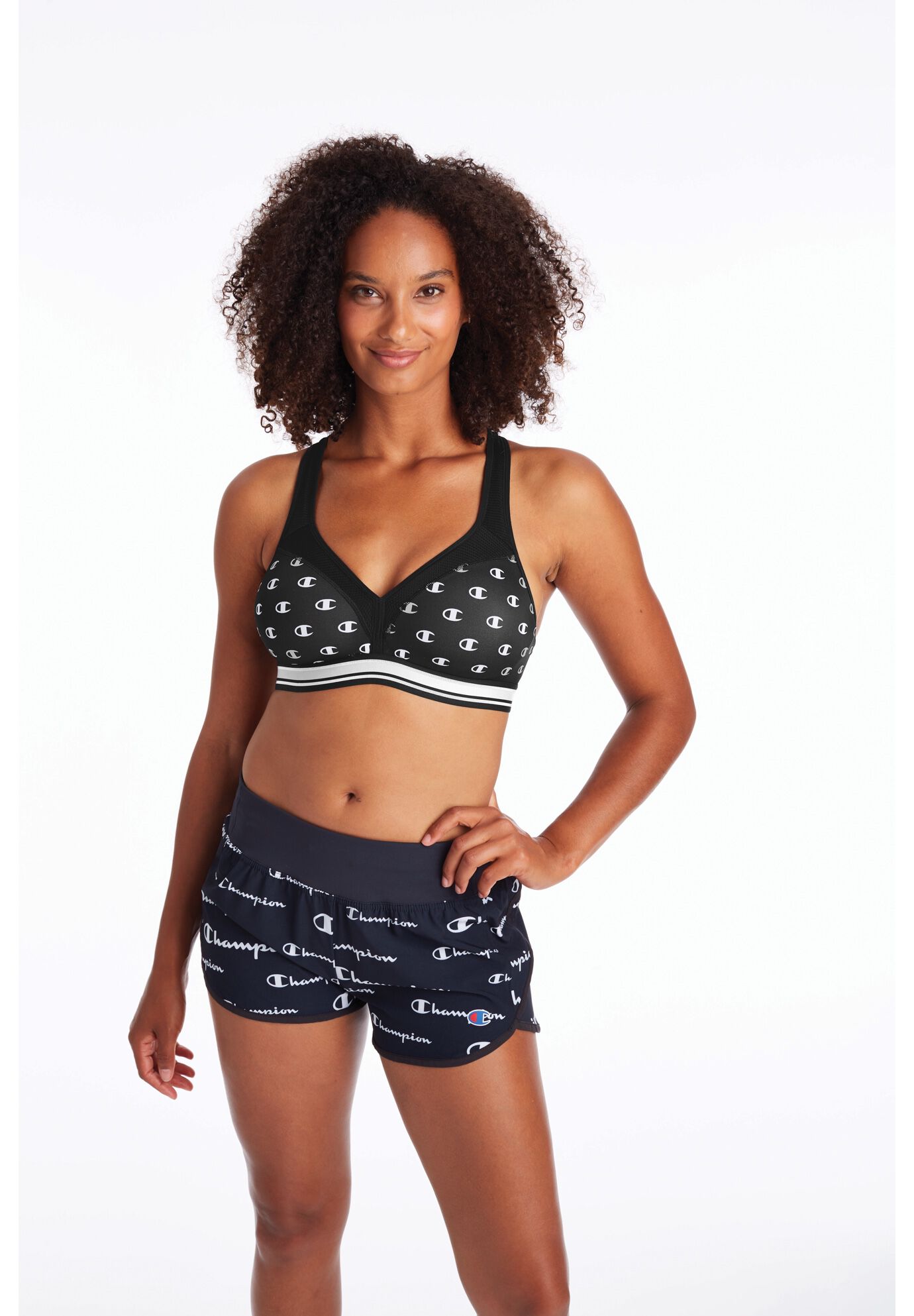 Curvy V Neck Sports Bra Molded Foam Cups 4354880 Catherines