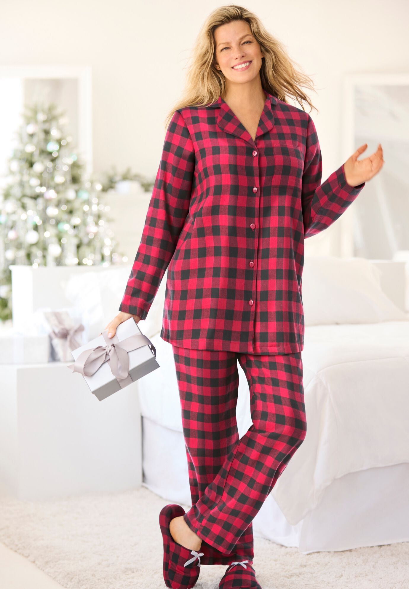 Classic Flannel Pajama Set, , alternate image number 2