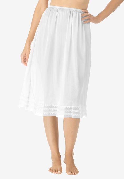 Snip-to-Fit Half Slip, WHITE, hi-res image number null
