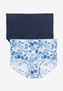 Cotton Spandex Comfort Waist Brief 2-Pack