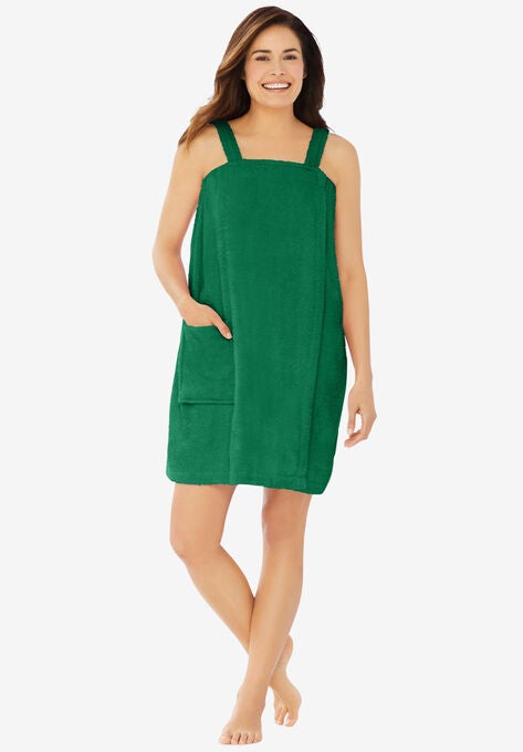 Dreams & Co.® Terry Towel Wrap, EMERALD, hi-res image number null