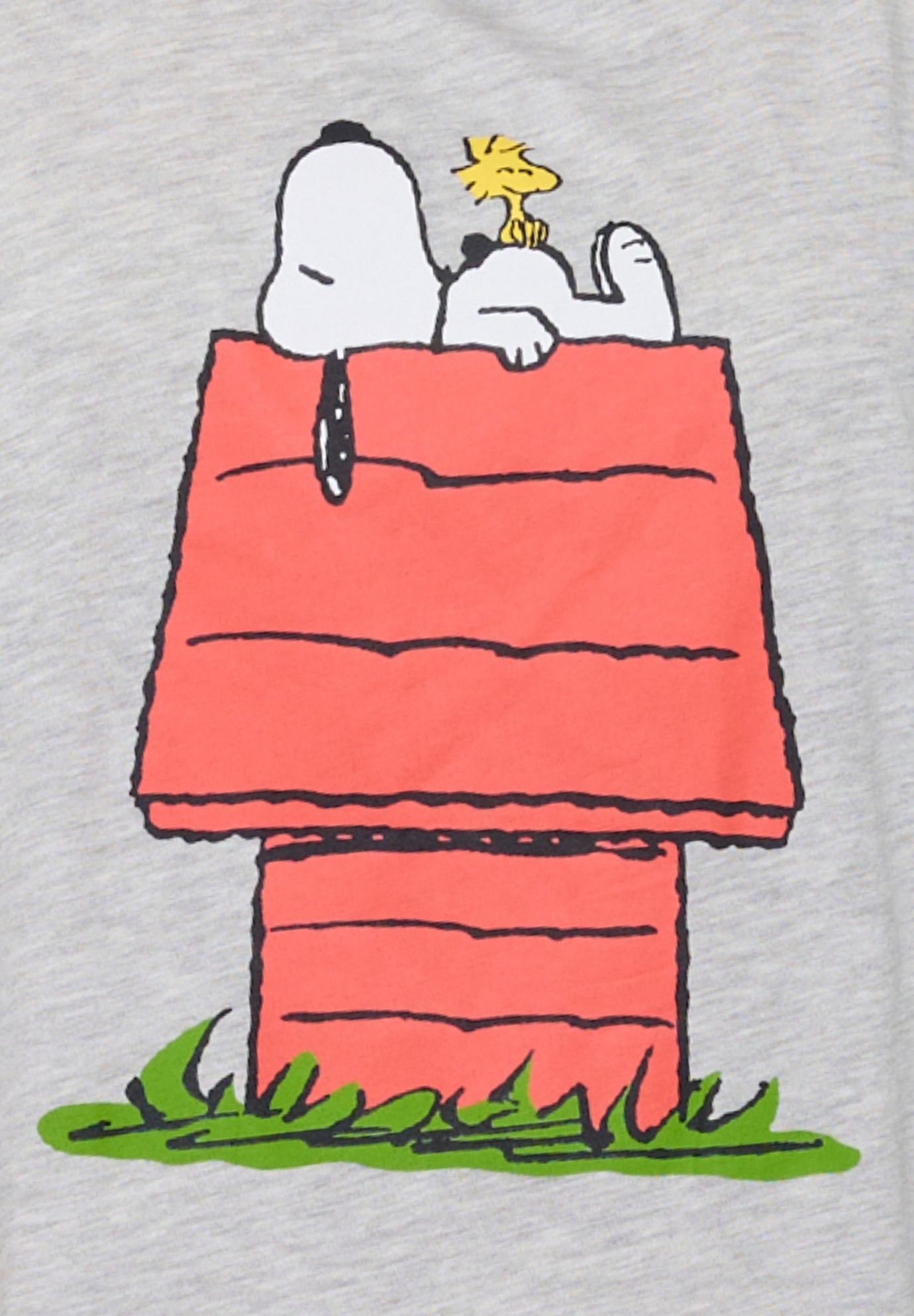 Women's Peanuts Snoopy & Woodstock Dorm Sleep Shirt One Size, GRAY, alternate image number 2