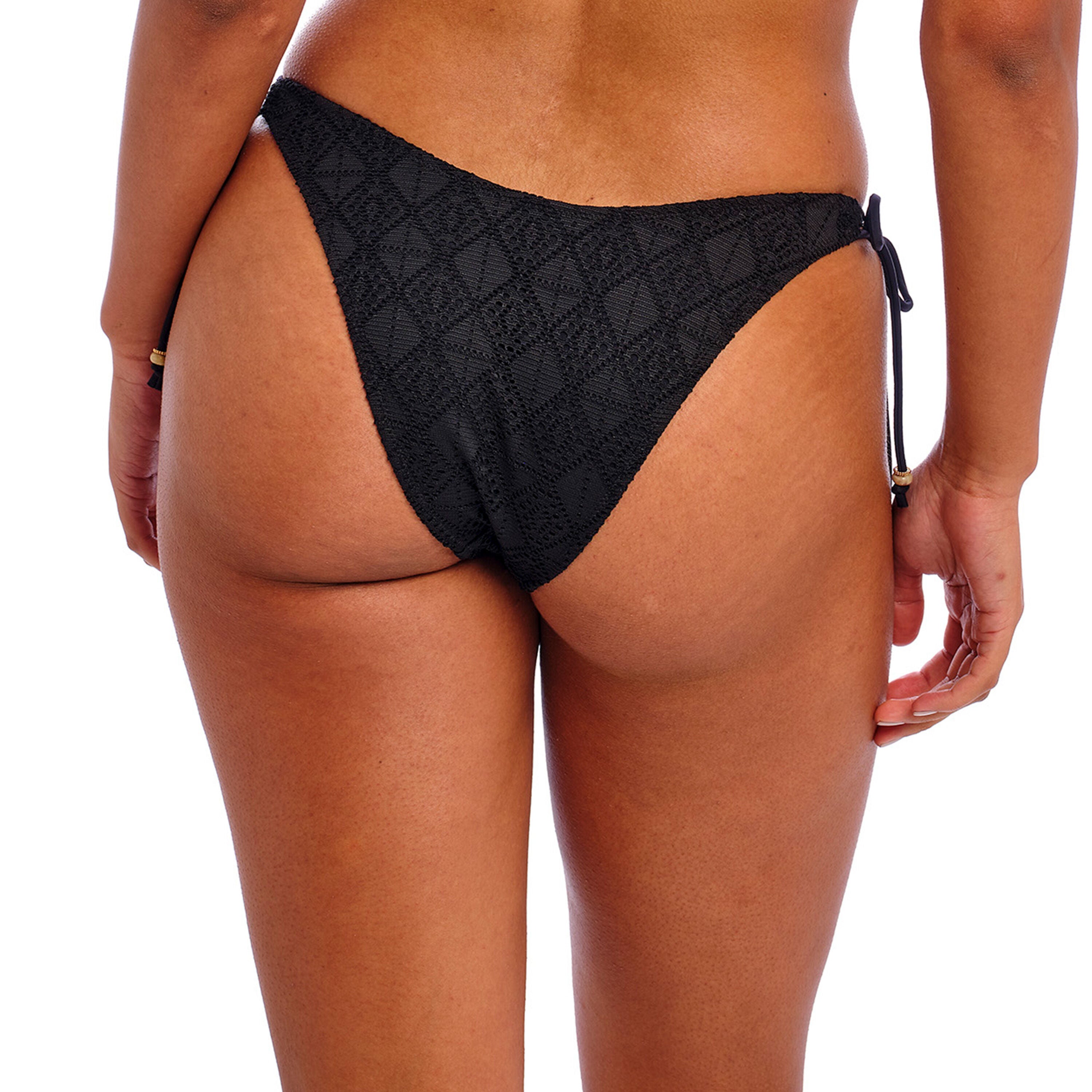 Nomad Nights High Leg Bikini Brief, BLACK, on-hover image number 1