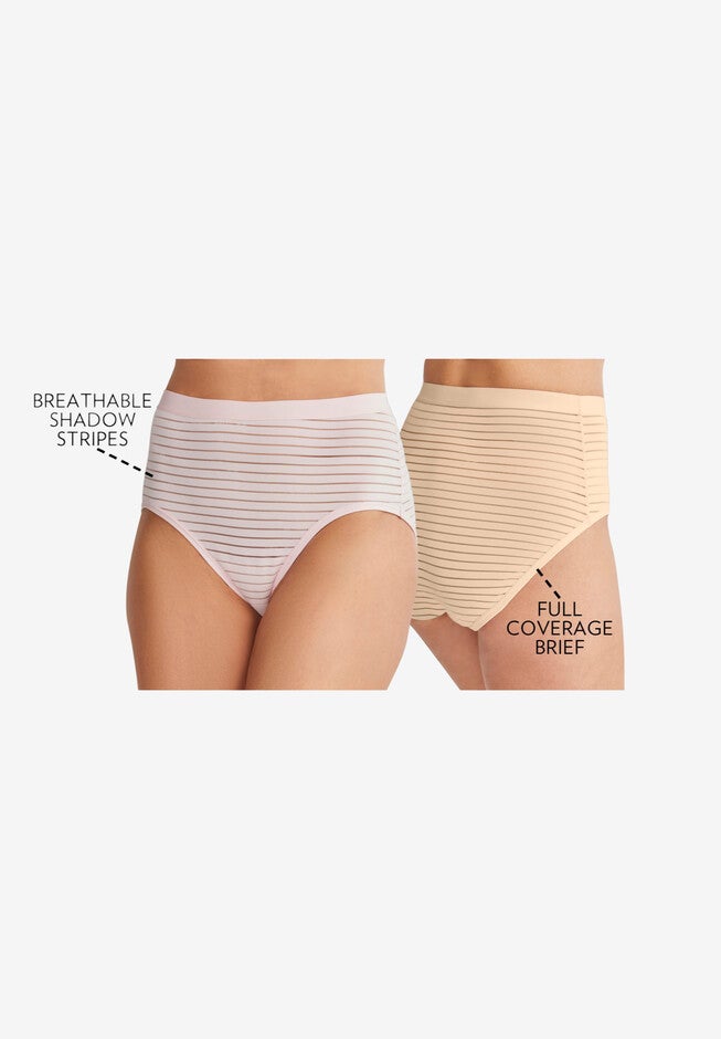 2-Pack Breathable Shadow Stripe Brief, , alternate image number null