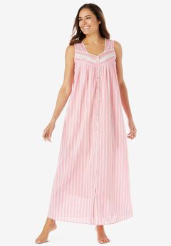Long Sleeveless Floral Nightgown