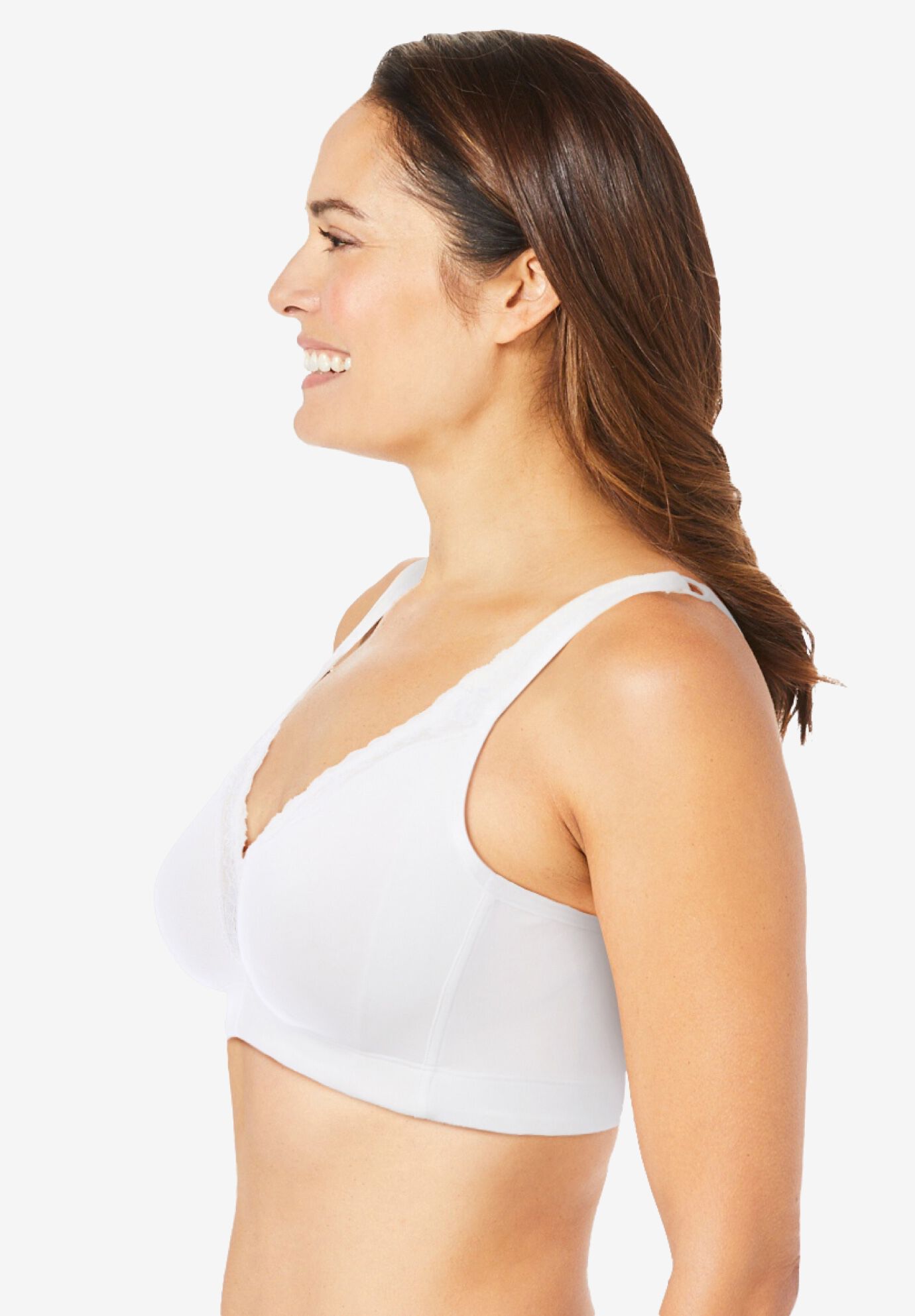 Cotton Comfort Wireless Bra Full Coverage Fit White Catherines