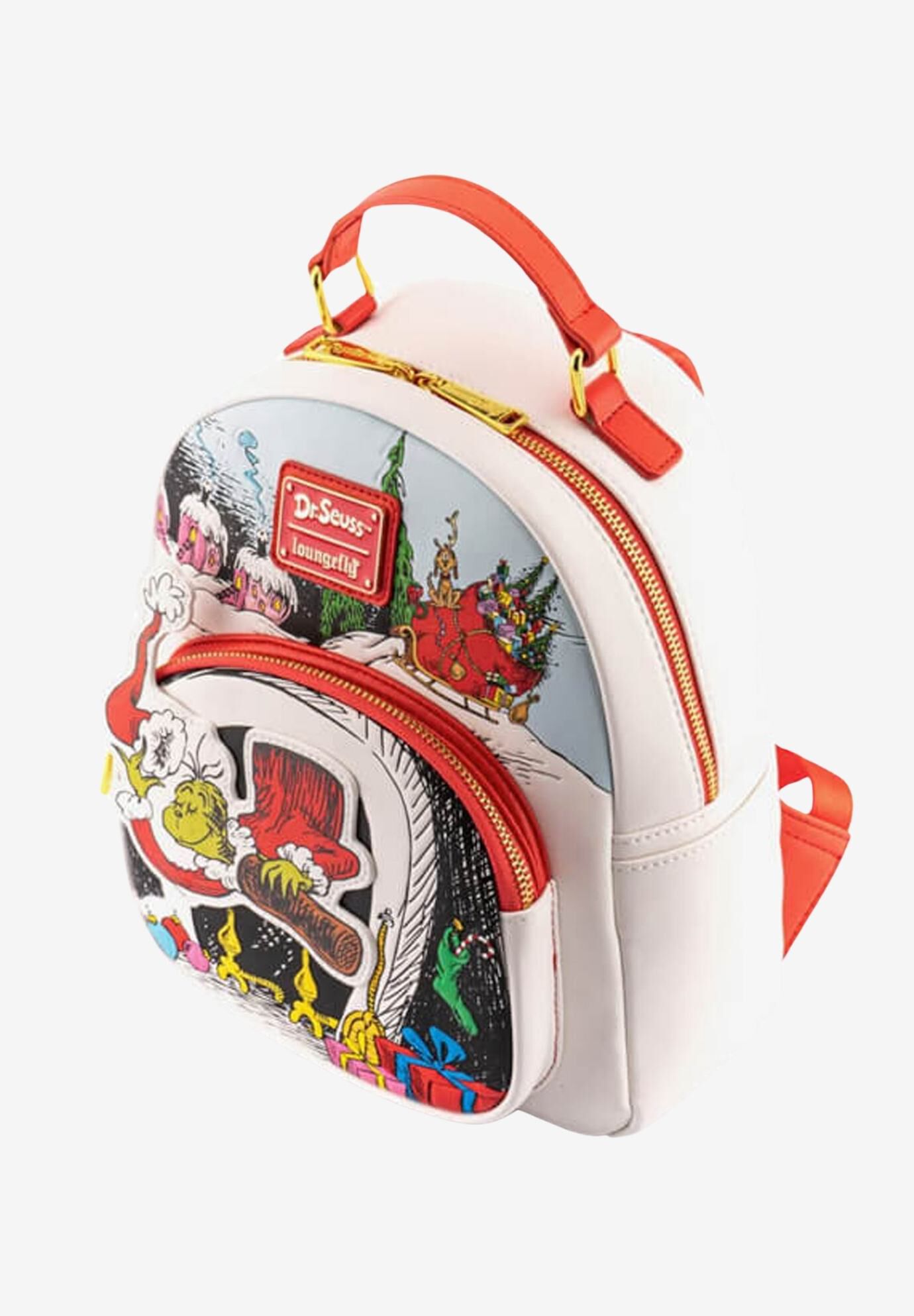 Loungefly x Dr. Seuss The Grinch Chimney Mini Backpack Christmas, WHITE, alternate image number 2