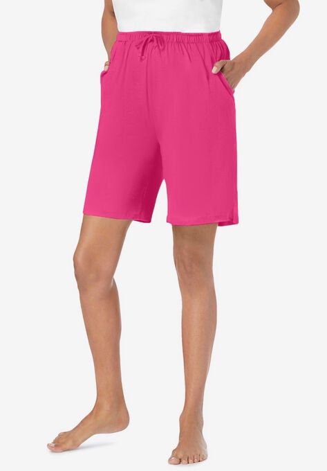 Print Pajama Shorts, RASPBERRY SORBET, hi-res image number null