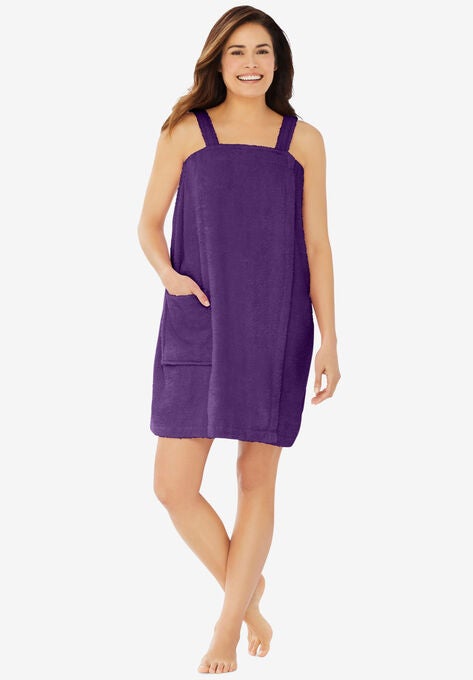 Dreams & Co.® Terry Towel Wrap, RICH VIOLET, hi-res image number null