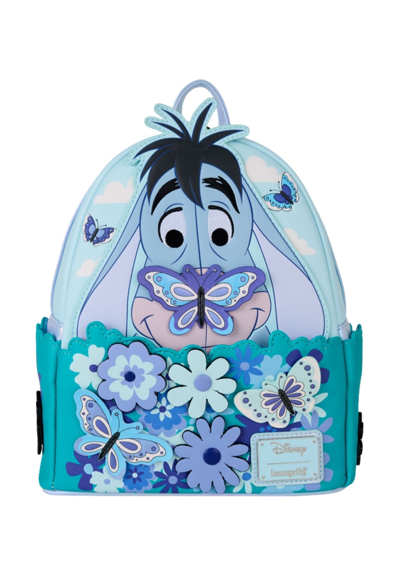 Loungefly x Disney Winnie The Pooh Eeyore Cosplay Mini Backpack Flowers