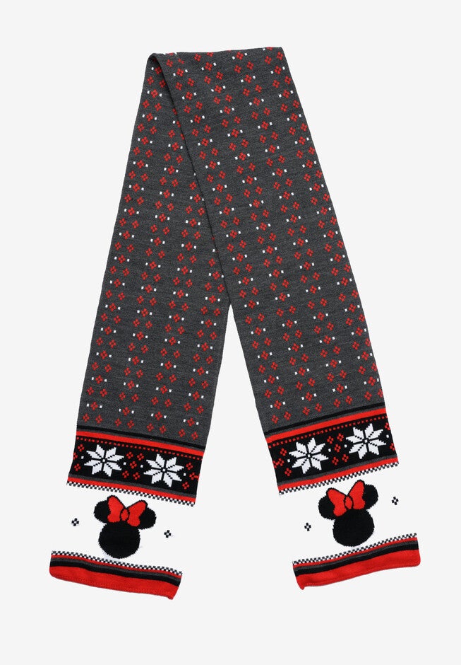 Minnie Mouse 70 inches Knit Scarf Disney Women'S Red Winter Set, , on-hover image number null