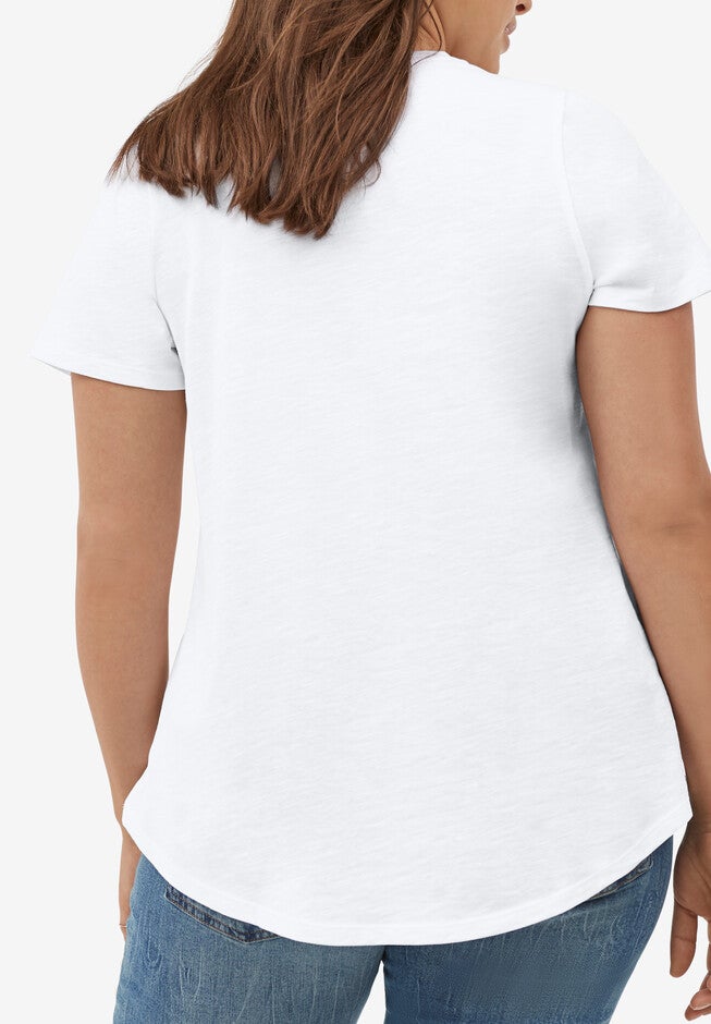 Scoop Neck Short Sleeve Tee, , on-hover image number null
